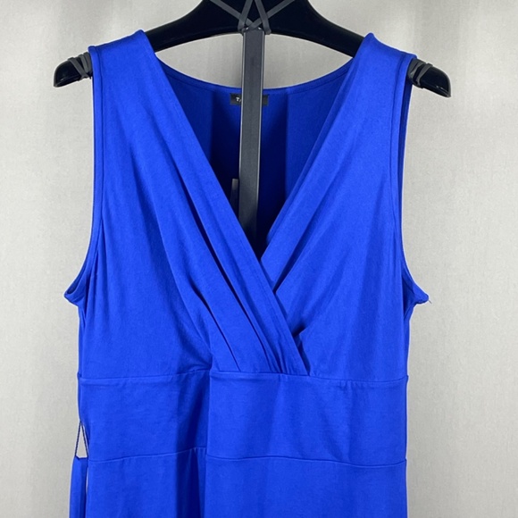 NEW Talbots Dress Womens Medium blue fit flare midi classic colorful - Picture 2 of 9